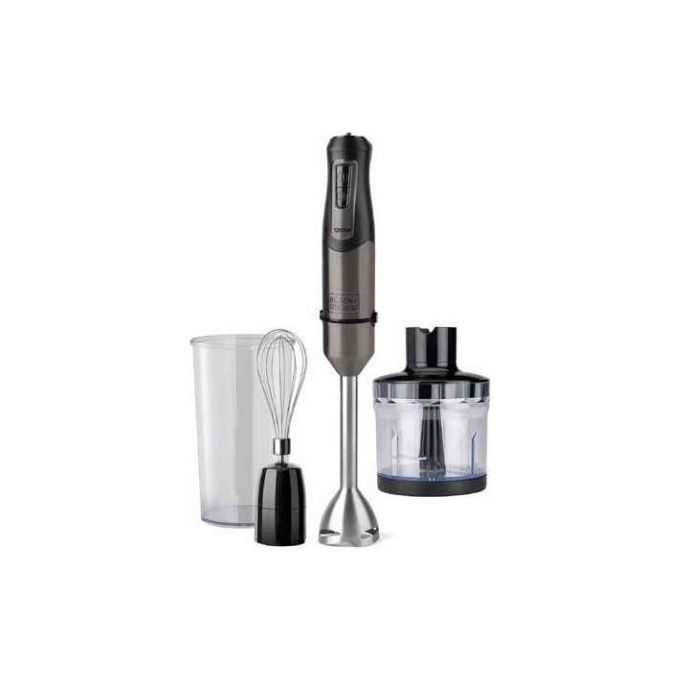 Black+Decker BXHBA1200E Frullatore ad Immersione 4 Lame 1200W con Accessori