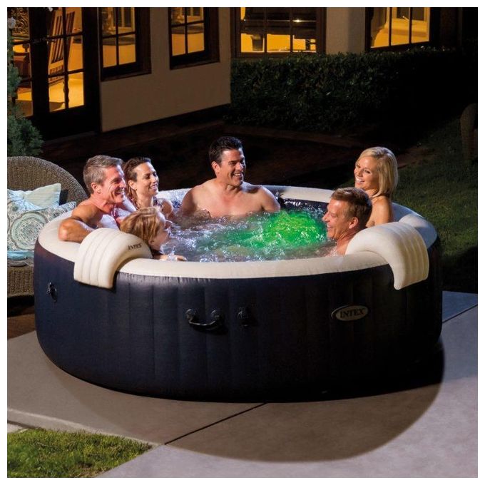 Intex Piscina Spa Idromassaggio Bubble Massage 216x71cm 6 Posti da Esterno con Accessori