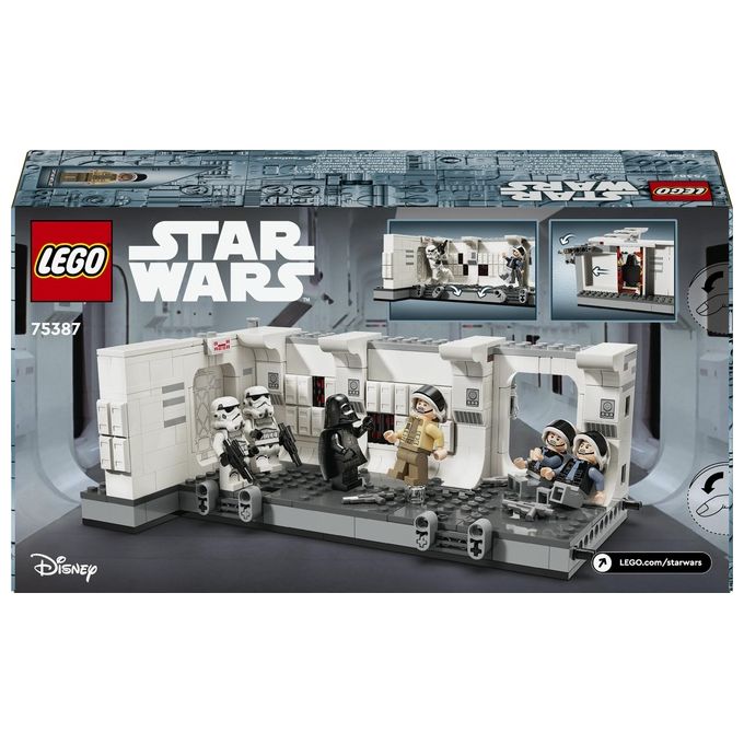 LEGO Star Wars 75387 Imbarco sulla Tantive IV, Giochi Bambini 8+, Scena nell'Astronave Giocattolo da Costruire con Minifigure