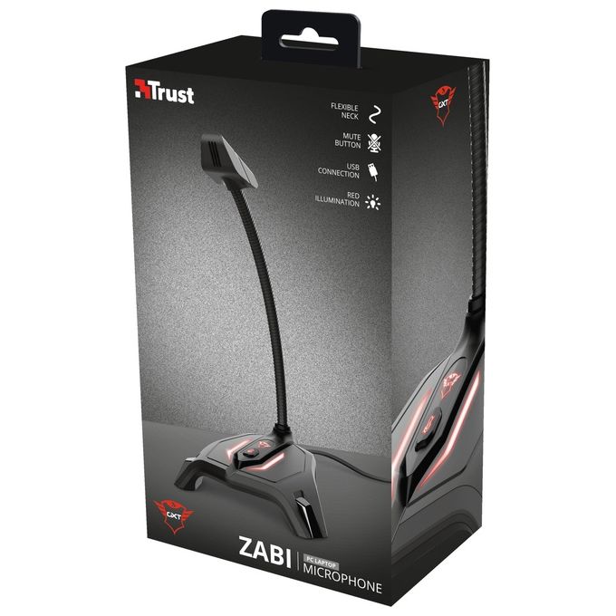 Trust GXT 215 Zabi Nero Microfono per Pc