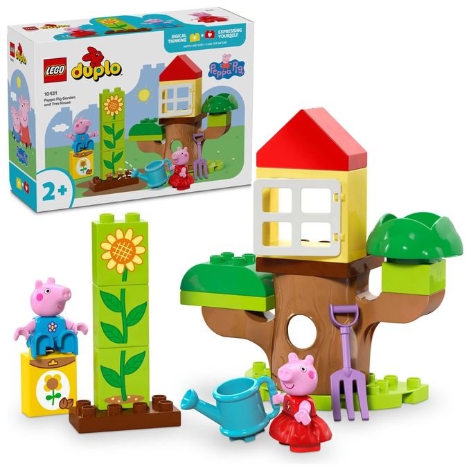 LEGO DUPLO Il Giardino e la Casa sull'Albero di Peppa Pig Giochi Educativi per Bambine e Bambini da 2 Anni Playset Creativo con Personaggi e Accessori Giocattolo Idea Regalo di Compleanno 10431