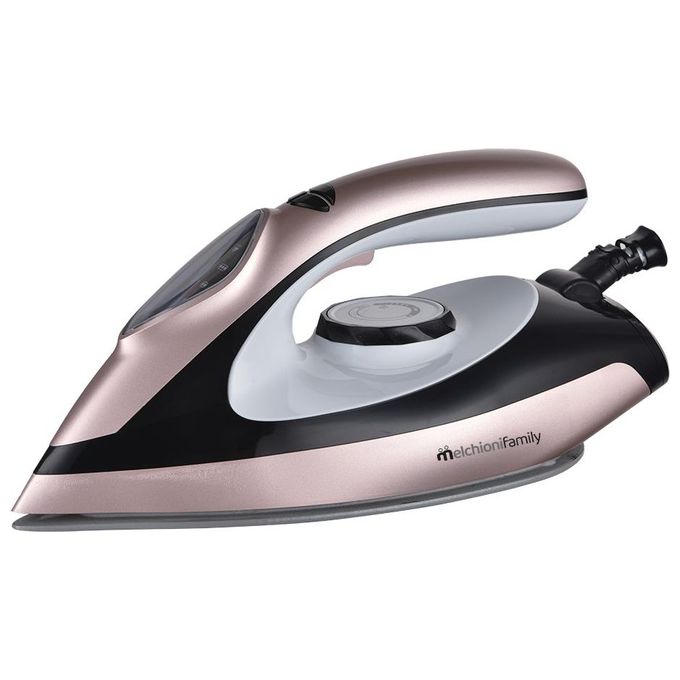 Melchioni Family INFINITY Ferro a caldaia Erogazione continua di vapore Serbatoio acqua 1.5 Litri 2000W Piastra in Ceramica Display LED Impugnatura Ergonomica Autonomia Illimitata