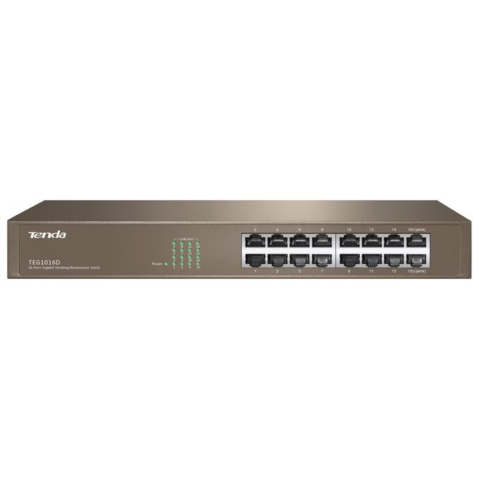 Tenda Switch 16 Porte Gigabit Unmanaged Desktop-rackmount