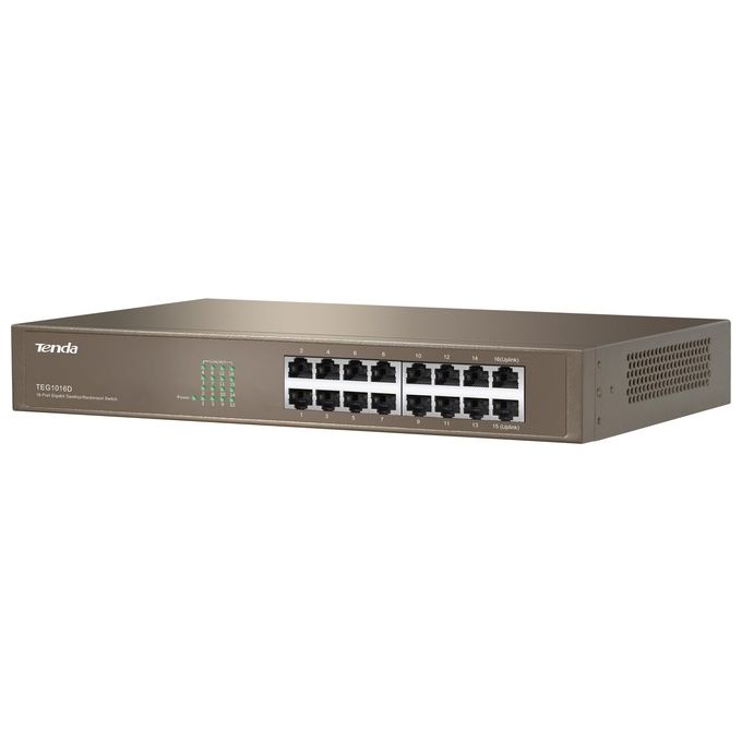 Tenda Switch 16 Porte Gigabit Unmanaged Desktop-rackmount