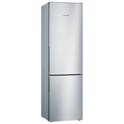 Bosch Serie 4 KGV39VLEAS Frigorifero a libera instalalzione combinato ventilato 342 Litri Classe E Congelatore Low Frost 201x60x65 Metal Look
