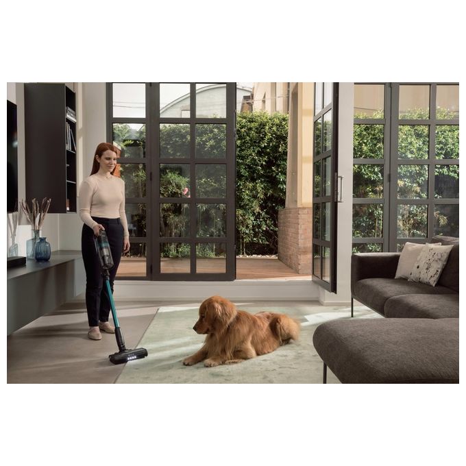 Hoover HF1P10P 011 Scopa Elettrica senza filo Aspirapolvere senza Sacco Ciclonica Potenza 165 Watt colore Nero e Blu