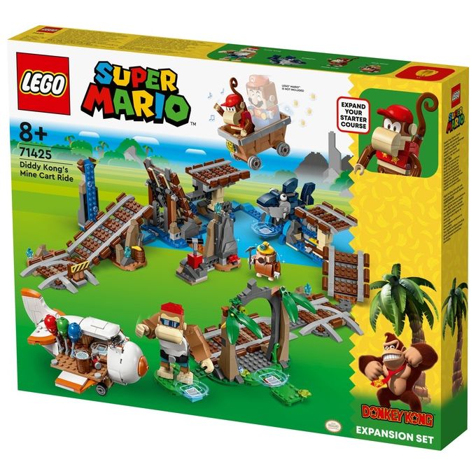 LEGO 71425 Super Mario Pack di Espansione Corsa nella Miniera di Diddy Kong Set da Costruzione con 1157 Pezzi Personaggi Inclusi Funky Kong Diddy Kong e Sfide Interattive colore Multicolore