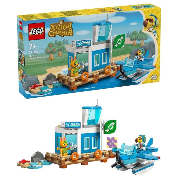 LEGO 77051 Animal Crossing Set da Costruzione con Aeroporto e Idrovolante Giocattolo 292 Pezzi colore Multicolore