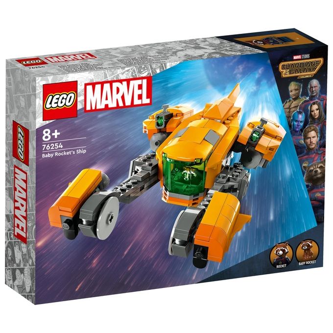 LEGO Marvel 76254 – L’Astronave di Baby Rocket, Set da Costruzione 330 Pezzi con Minifigure di Rocket e Baby Rocket, Eta' 8+