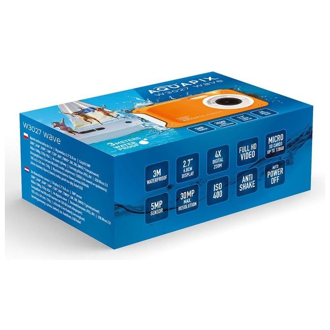 Easypix Aquapix W3027 Wave Arancione Fotocamera Digitale