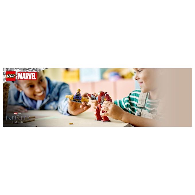 LEGO Marvel 76263 Iron Man Hulkbuster vs. Thanos, Gioco per Bambini 4+ Anni, Action Figure con Aereo Giocattolo e 2 Minifigure