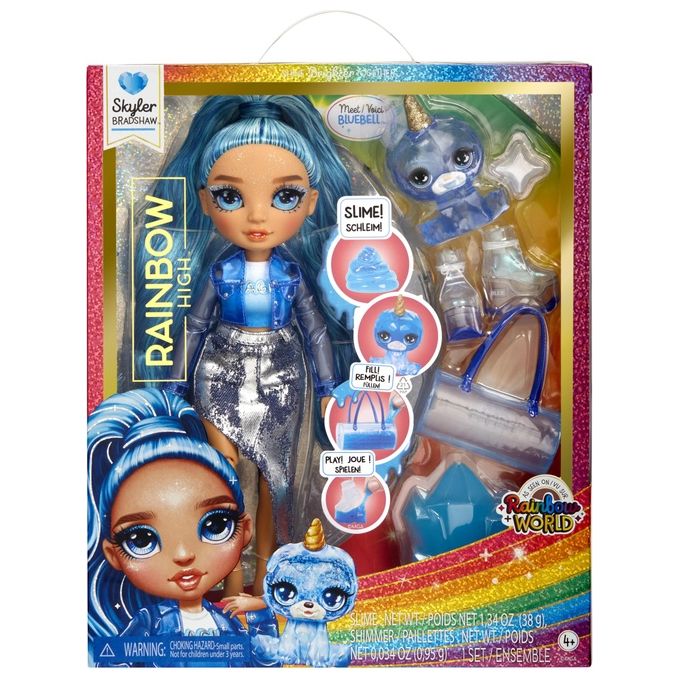 MGA Bambola Rainbow High Classic Rainbow Fashion Doll Skyler Blue