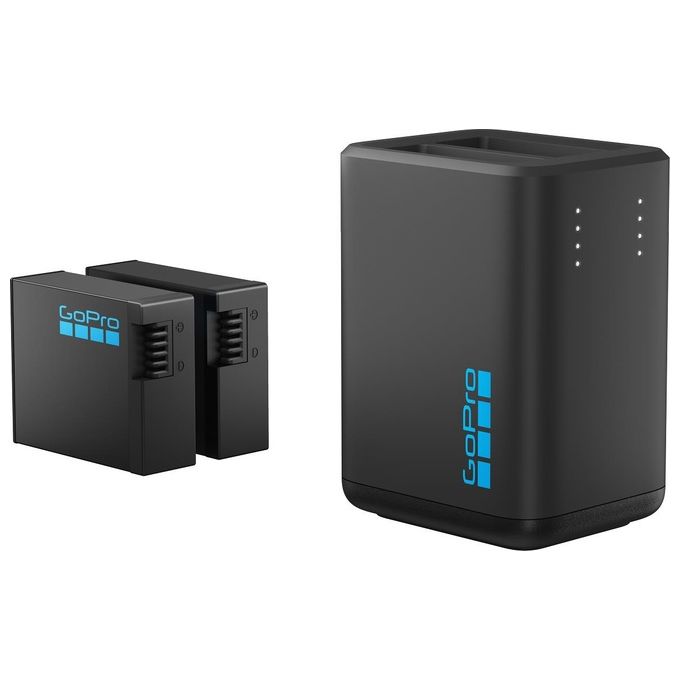 GoPro Batteria Action Cam Dual Battery con Caricatore Nero