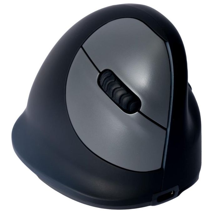 R Go Tools RGOHEWL R-Go HE Mouse Ergonomico Senza Fili Bluetooth 5.0 5 Pulsanti DPI Regolabile Fino a 2400 Silenzioso Ricaricabile Compatibile Windows Mac Linux colore Nero