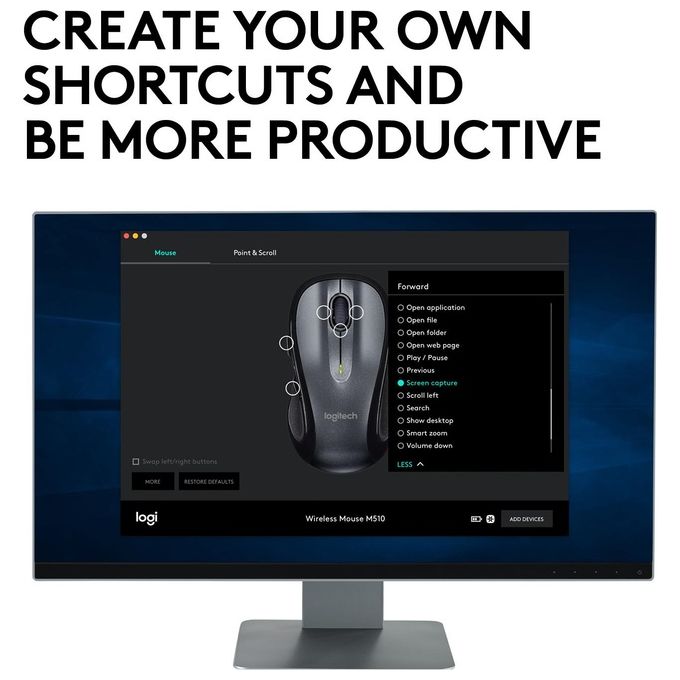 Logitech Mouse Cordless laser M510