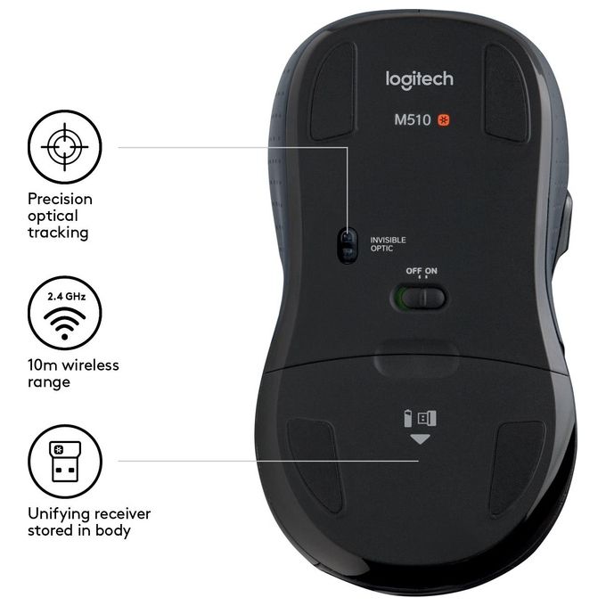 Logitech Mouse Cordless laser M510