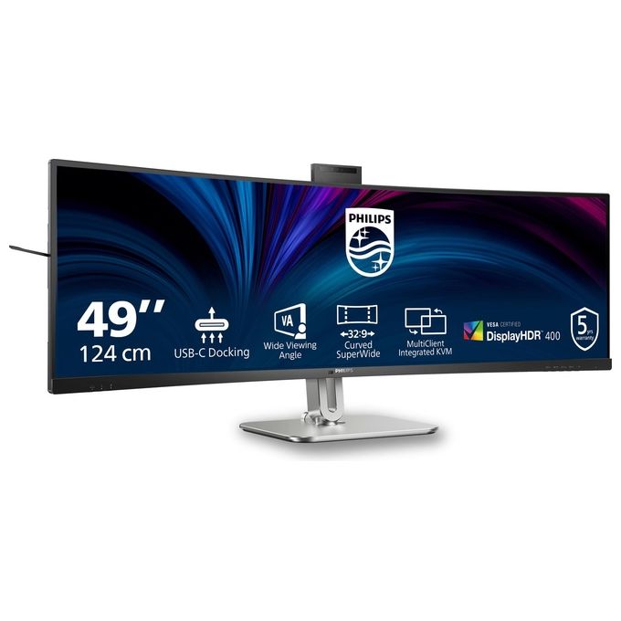Philips 5000 Series 49B2U5900CH-00 Led Display 48.8'' 5120 x1440 Pixel Dual Qhd Lcd Nero