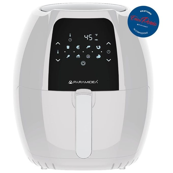 Pyramidea AF812W Friggitrice ad Aria Calda 8 Litri Indipendente 1800W Bianco