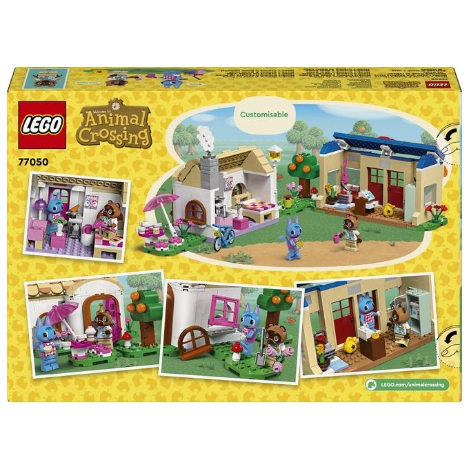 LEGO Animal Crossing 77050 Bottega di Nook e casa di Grinfia, Giochi Creativi per Bambini 7+ con Negozio e Casa Giocattolo