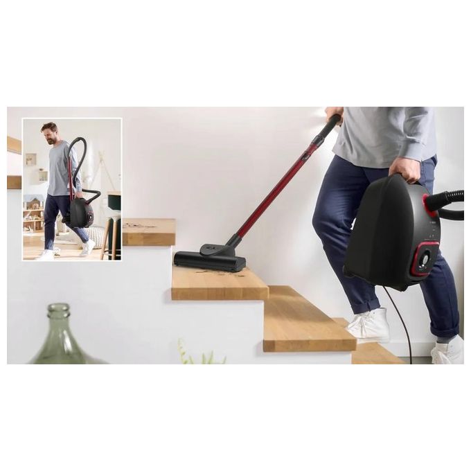Bosch BGB41POW1 Aspirapolvere con Sacco a Traino Potenza 850 Watt Capacita' 4 Litri ProPower colore Nero