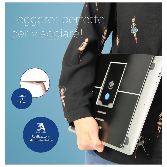 R-Go Tools R-Go Riser Supporto Portatile Applicabile Integrato Regolabile Nero