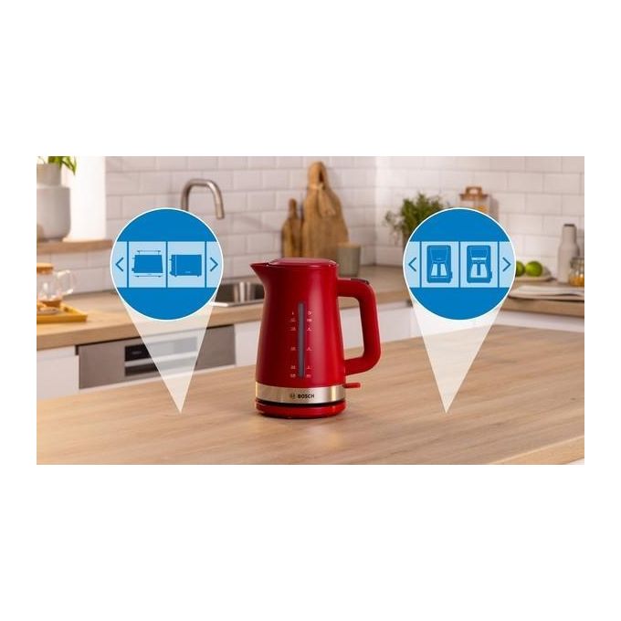 Bosch TWK4M224 Bollitore Elettrico 1.7 Litri 2400W Rosso