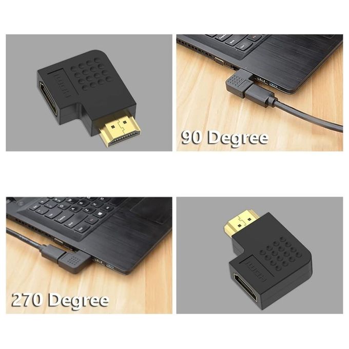 Techly Adattatore Hdmi Maschio-Femmina Angolato 90 Gradi