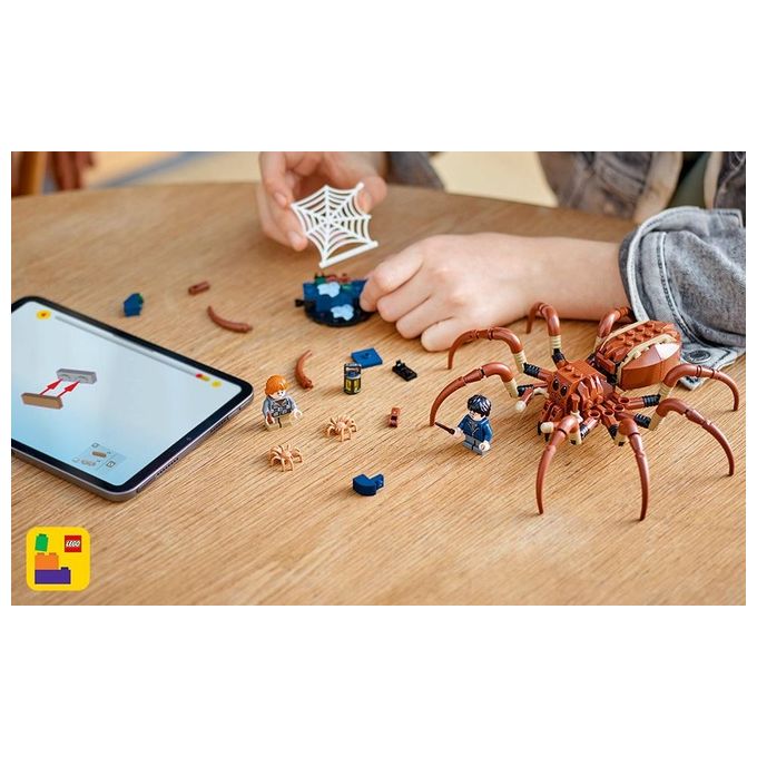 LEGO Harry Potter Aragog nella Foresta Proibita Grande Ragno Giocattolo da Costruire con Parti Snodabili Giochi di Magia per Bambini e Bambine da 7 Anni in su con 2 Minifigure e Accessori 76434