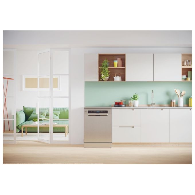 Candy RapidÓ CF 6C4F1X Lavastoviglie libera installazione 16 Coperti Wi-Fi  BLE Connesso 8 Programmi Smart Basket e Smart Door Classe C Inox
