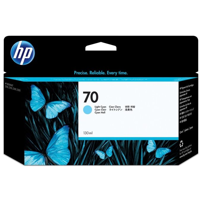 Hp cartuccia ink ciano chiaro 70 vivera 130ml