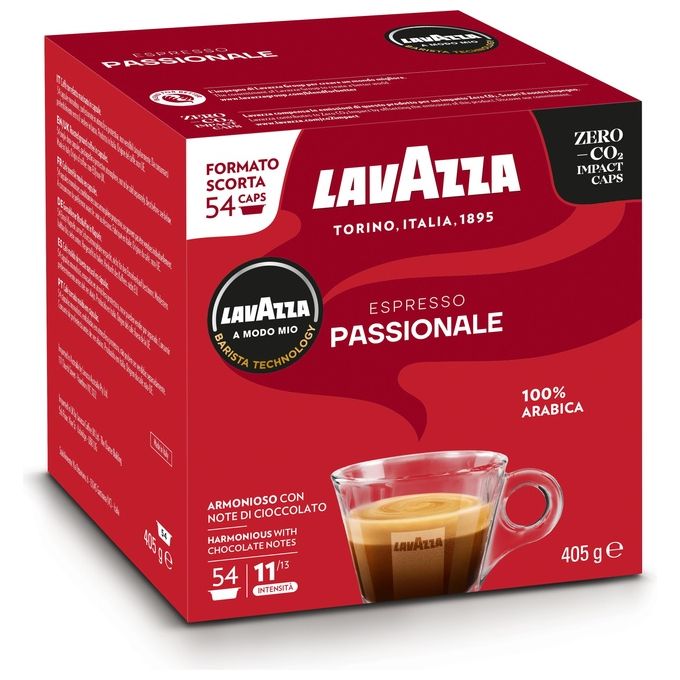 Lavazza A Modo Mio Passionale, 54 Capsule, Miscela Arabica, Espresso Intenso