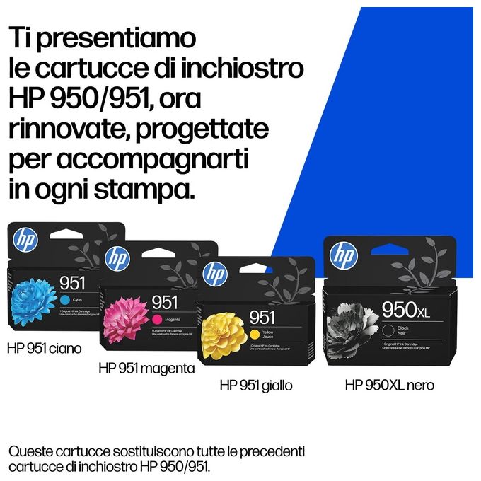 HP 170025441076 Cartuccia Inkjet Originale HP 951 Resa 700 Pagine colore Ciano