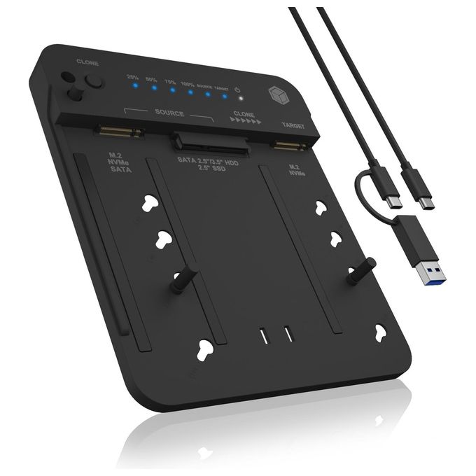 Icy Box IB-2913MCL-C31 Docking e Clone Station M2 NVMe SSD