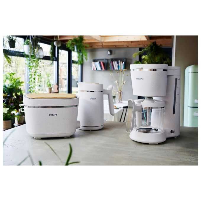 Philips HD2640-10 5000 Series Tostapane 2 Fette 830W 8 Livelli di Doratura Scaldapanini Integrato colore Bianco