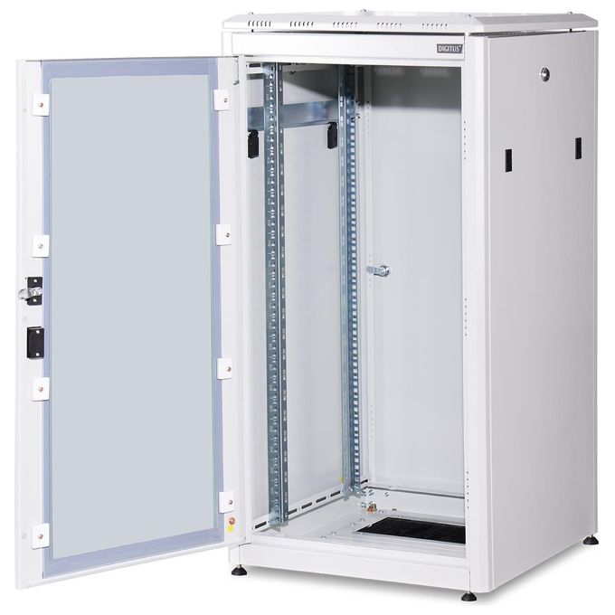 Digitus armadio 22 unita'  da pavimento linea professionale (a)1200 x (l)600 x (p)600 mm. colore grigio chiaro