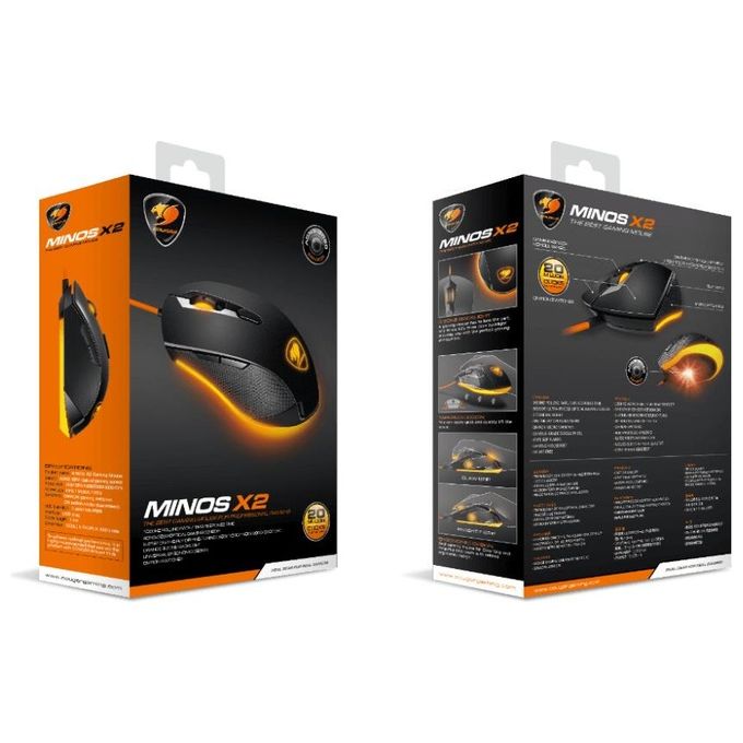 COUGAR Gaming Minos X2 mouse per Giocare USB tipo A Ottico 3000 DPI