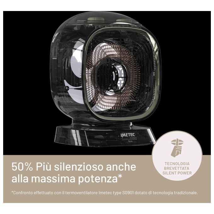 Imetec Termoventilatore SilentPower Eco 4030  Silenzioso 2100W