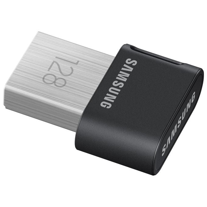 Samsung MUF-128AB-APC Flash Drive FIT Plus 128 GB USB tipo A 3.2 Gen 1 Velocita' lettura 400 MB-s colore Grigio Argento