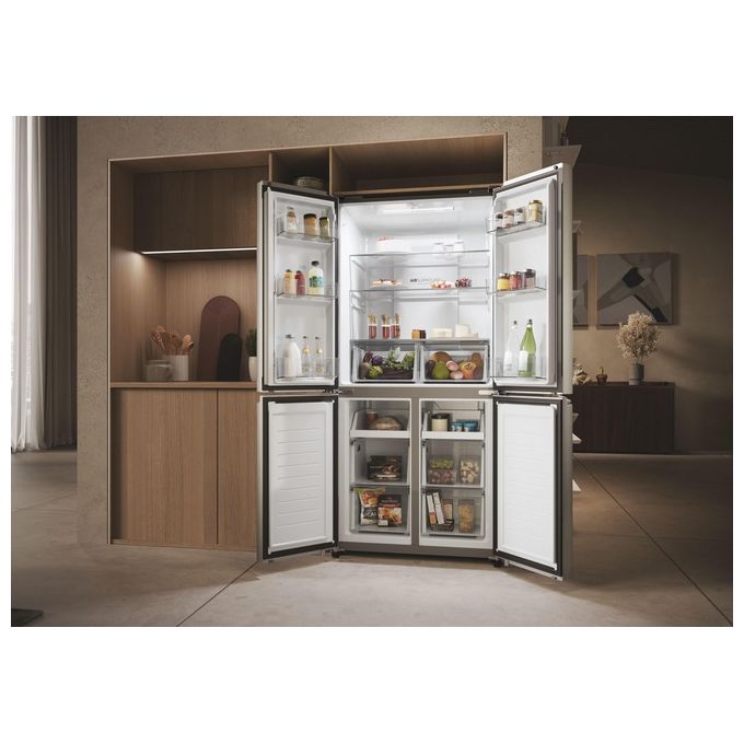 Haier Cube 83 Serie 3 HCR3818ENMM Frigorifero side by side 467 Litri Classe E Acciaio inossidabile