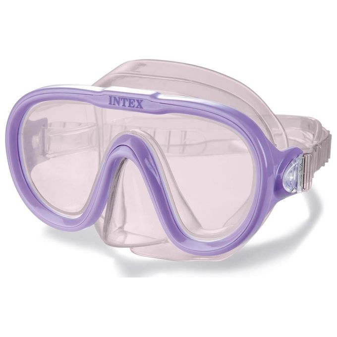 Intex Sea Scan 55916 – Maschera da nuoto per bambini 8+ anni, colori assortiti, lente in policarbonato anti-appannamento con protezione UV, cinturino regolabile in silicone