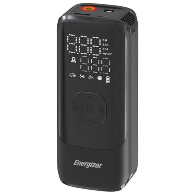 Energizer Powerbank 2000mAh con Mini Compressore Aria Portatile per Fai da Te e Attivita' Outdoor