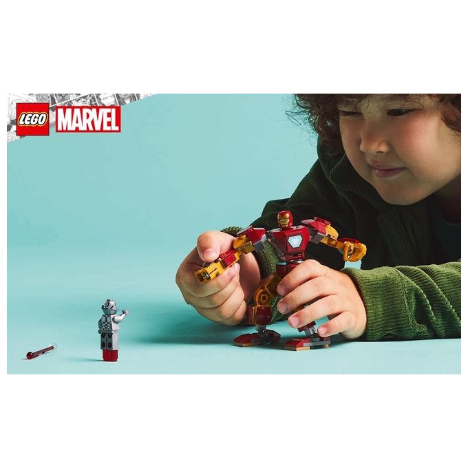 Lego Set 76307 Mech di Iron Man vs Ultron Marvel Super Heroes Assemblaggio Creativo per Fan e Collezionisti