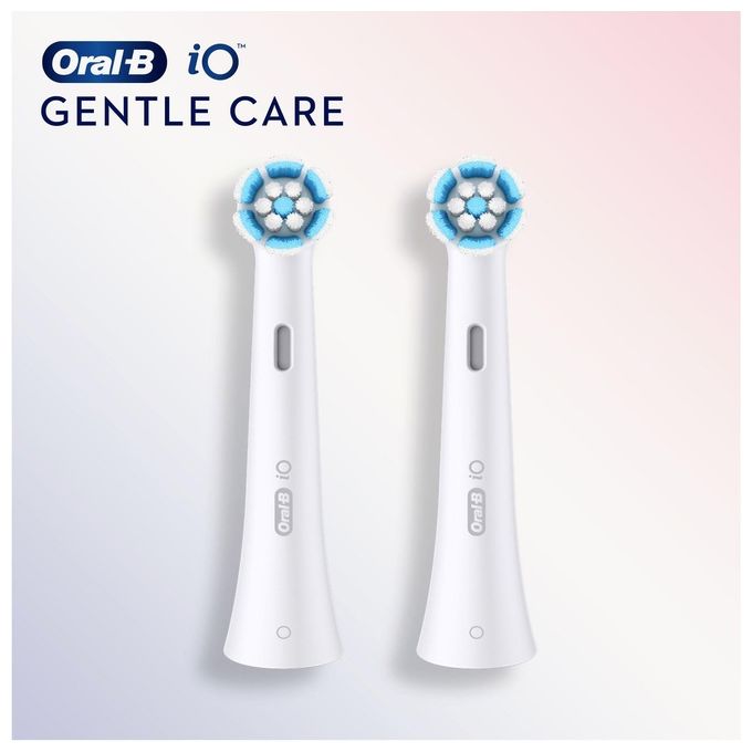 Braun Oral-B iO Gentle Care Testine di Ricambio per Spazzolino Elettrico Confezione da 2 Pezzi