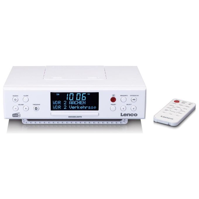 Lenco DAR-010WH DAB+ FM radio, white | Bax Music Lenco DAR-010WH DAB+ FM radio, white | Bax Music