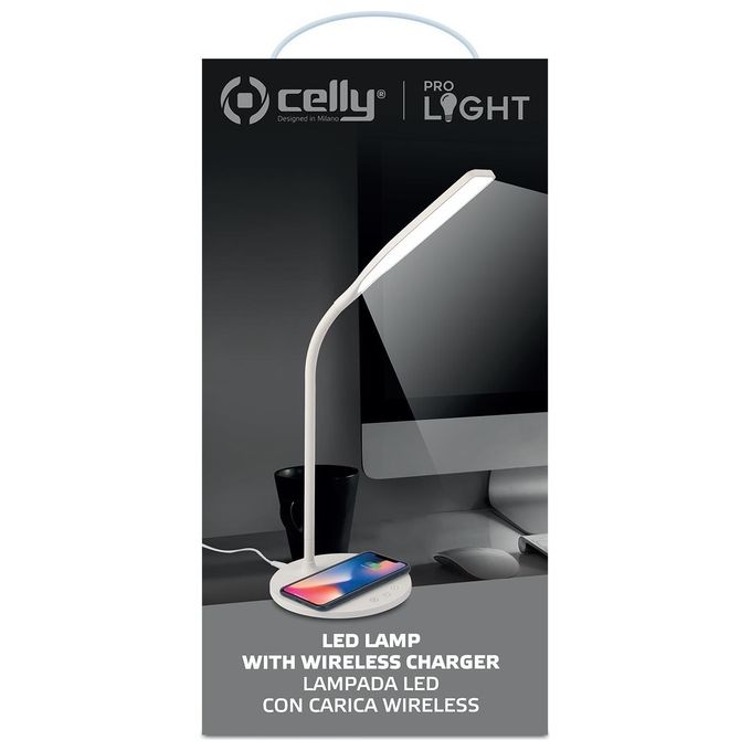 Celly Wireless Charger Lamp 10W Bianco