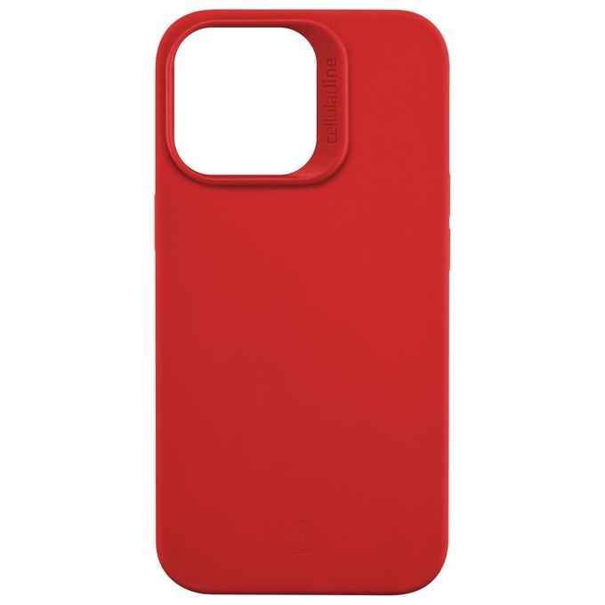 Cellular Line Cover Sensation per iPhone 14 Pro Max in Silicone Soft Touch con Tecnologia Antibatterica Microban Integrata Rosso