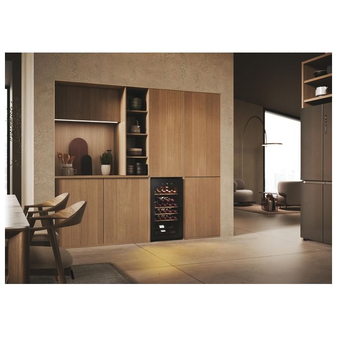 Haier Wine Bank 50 Serie 3 HWS34GGH1 Cantinetta Vino con Compressore Libera Installazione Nero 34 Bottiglie