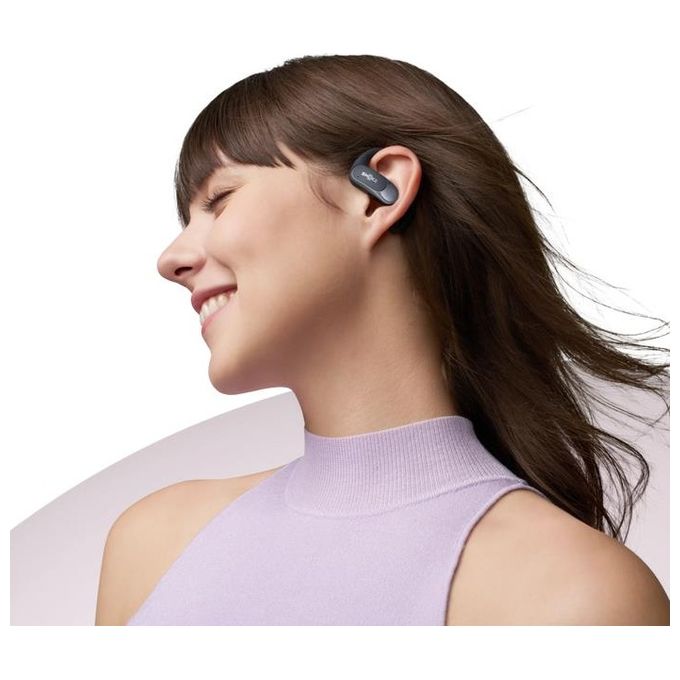 Shokz OpenFit Air Weiss Auricolare Wireless a Clip Chiamate-Musica-Sport-Tutti i Giorni Bluetooth Nero