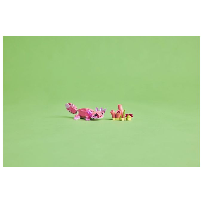 LEGO Creator 3 in 1 Animali Selvatici: Fenicottero Rosa Giocattolo - Si Trasforma in Uccello Cacatua o in Axolotl - Animali da Costruire per Bambini e Bambine da 8 Anni - Regalo di Compleanno 31170