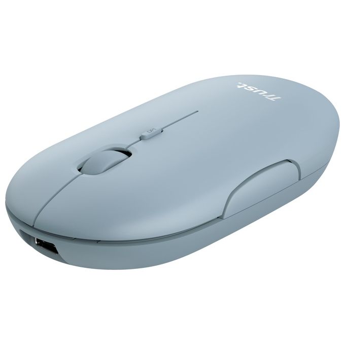 Trust Puck Mouse Wireless Ricaricabile Bluetooth Blu